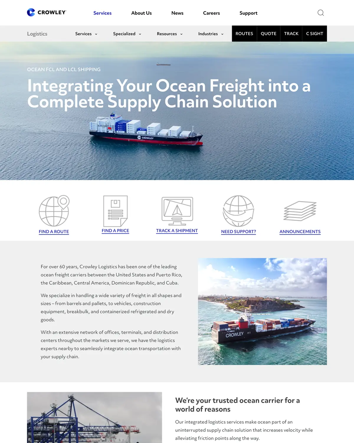Crowley Maritime - Unifying freight quoting across a fragmented supply chain