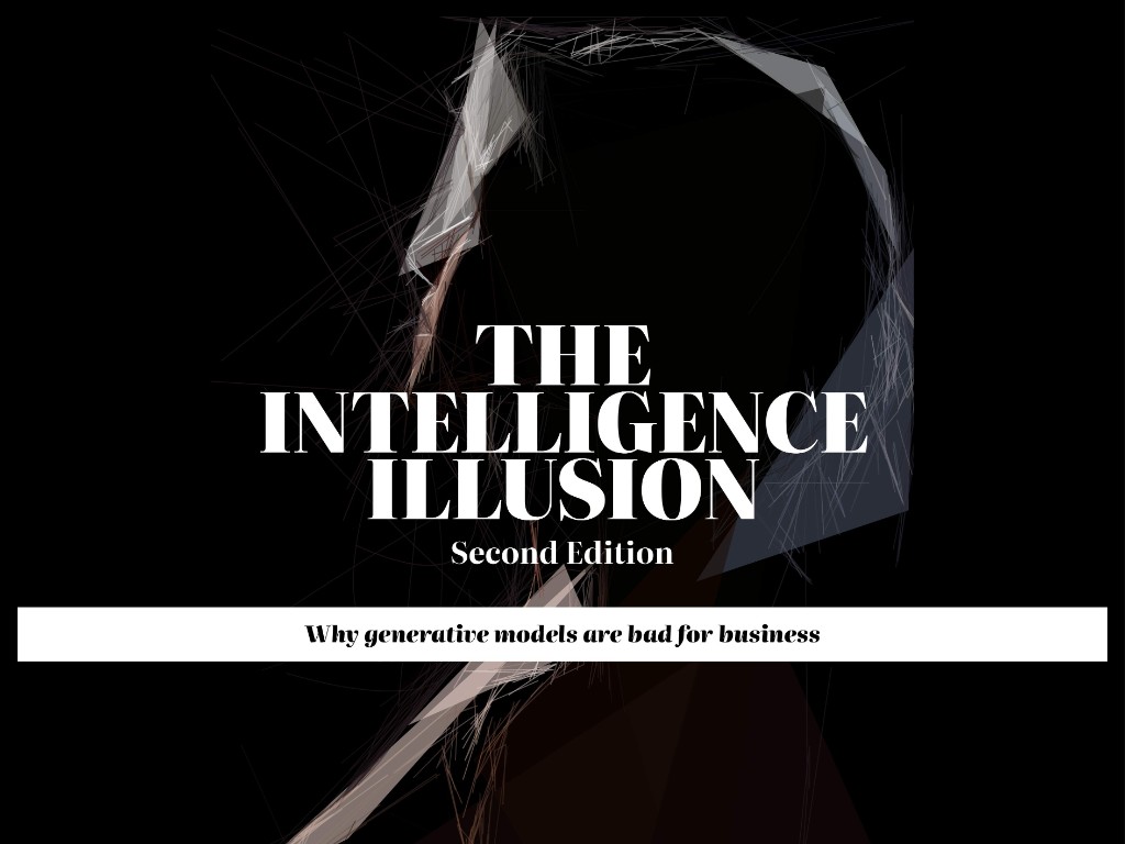 The Intelligence Illusion, Second Edition — black cover with a wireframe head.